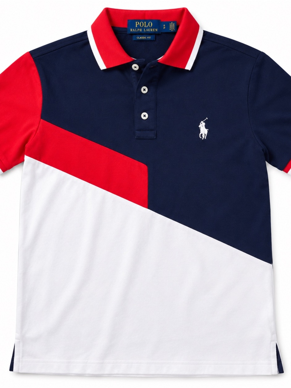 Ralph Lauren Men’s Colorblock Polo - Navy, Red, White